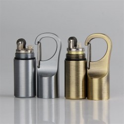Mini compact oil lighter with buckle - keychainKeyrings