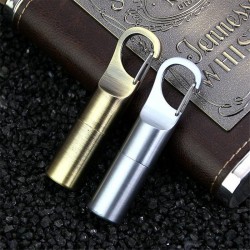 Mini compact oil lighter with buckle - keychainKeyrings