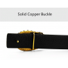 Leather belt with a crystals & tiger's headBelts