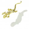 3D gold - crystal gecko - metal car stickerStickers