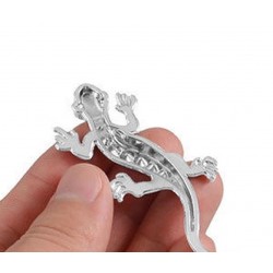 3D gold - crystal gecko - metal car stickerStickers