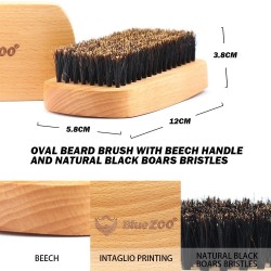 Oil - wax - comb - scissors - beard grooming set - 7 piecesBeard
