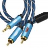 EMK 3.5mm to 2RCA AUX audio cable - 1m - 1.5m - 2m - 3m - 5mCables