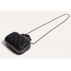 Luxury skull ring vintage plaid bag - clutch bag with chainHandbags