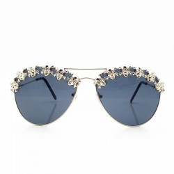 Steampunk sunglasses with decorative metal skullsSunglasses