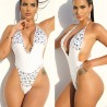Sexy one piece swimming suit with diamondsBeachwear