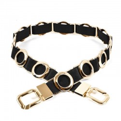 Elegant elastic belt with metal circlesBelts