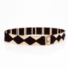 Elegant elastic belt with golden trianglesBelts