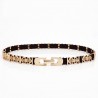 Elegant fashionable belt with leaf pattern and metal buckleBelts