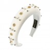 Fashionable velvet headband with pearlsHair