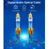 Toslink - OD6.0 - SPDIF - digital optical fiber audio cable - braided - 1m - 1.5m - 2m - 3m - 5m - 8m - 10m - 15mCables
