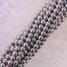 Magnetic hematite round loose beads - strand for jewellery making - 4mm - 39cm - silverBalls