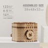 Creative DIY - 3D treasure box - wooden puzzle - assembly kit - 123 piecesConstruction