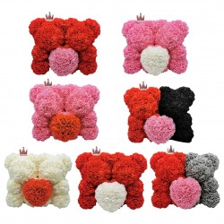 Two bears made from infinity roses - 25-35cm - rose bearValentine's day