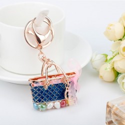 Crystal bag - gold keychainHobbies & Collections