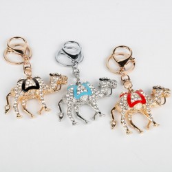 Crystal & gold camel - keychainKeyrings