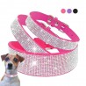 Leather collar with rhinestones for dogs and catsCollars & Leads