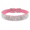 Leather collar with rhinestones for dogs and catsCollars & Leads