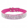 Leather collar with rhinestones for dogs and catsCollars & Leads