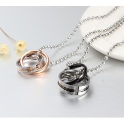 Endless Love - double circles necklace - 2 piecesNecklaces
