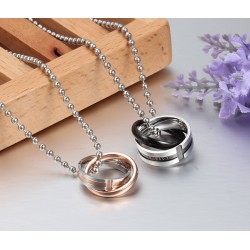 Endless Love - double circles necklace - 2 piecesNecklaces