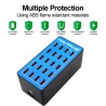 Multi USB charger - 20 ports - 20A / 100W - LED - Quick-ChargeChargers