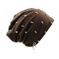 Casual cotton hat with skull and silver ringHats & Caps
