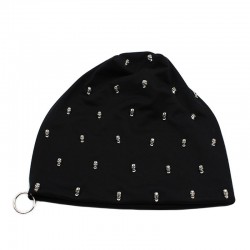 Casual cotton hat with skull and silver ringHats & Caps