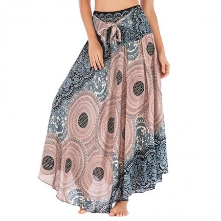 women hippie bohemian skirt - lady girls dancing party soft flowers elastic waist floral daily short skirtDresses