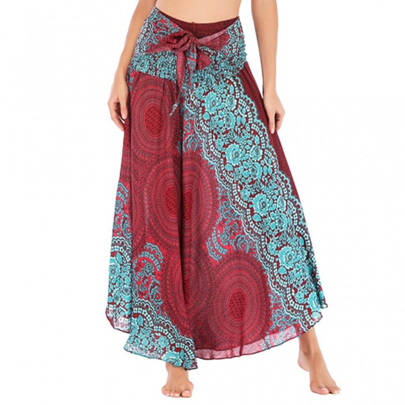 women hippie bohemian skirt - lady girls dancing party soft flowers elastic waist floral daily short skirtDresses