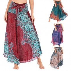 women hippie bohemian skirt - lady girls dancing party soft flowers elastic waist floral daily short skirtDresses