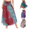 women hippie bohemian skirt - lady girls dancing party soft flowers elastic waist floral daily short skirtDresses