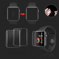 2 Pieces - 3D full screen protector - scratch-resistant - soft hydrogel film - for Apple Watch 38mm - 42mmAccessories