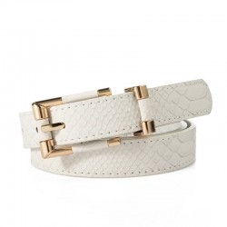 Fashionable leather belt with crocodile patternBelts