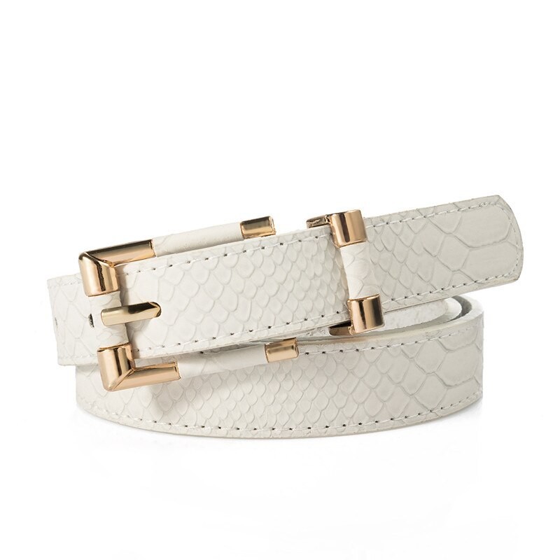 Fashionable leather belt with crocodile patternBelts