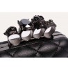 Luxury skull ring vintage plaid bag - clutch bag with chainHandbags