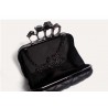 Luxury skull ring vintage plaid bag - clutch bag with chainHandbags