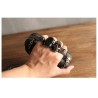 Luxury skull ring vintage plaid bag - clutch bag with chainHandbags