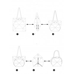 Fashionable geometric luminous bag - resizableHandbags