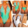 Sexy one piece swimming suit with diamondsBeachwear