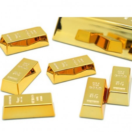 1pc creative gold brick shape refrigerator magnets - resin craft gift for home refrigerator decoration - souvenir birthday gi...