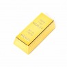 1pc creative gold brick shape refrigerator magnets - resin craft gift for home refrigerator decoration - souvenir birthday gi...
