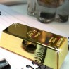 1pc creative gold brick shape refrigerator magnets - resin craft gift for home refrigerator decoration - souvenir birthday gi...