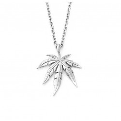 gold silver plated cannabiss small weed herb charm necklace - maple leaf pendant necklace - hip hop jewelryNecklaces
