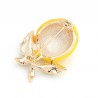 Yellow lemon - enamel gold broochBrooches