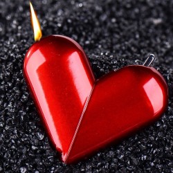 Heart-shaped rotatable cigarette gas lighterLighters