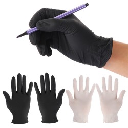 Disposable nitrile gloves - anti-bacterial protective latex glovesMouth masks