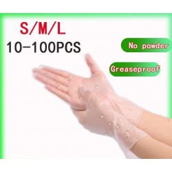 Disposable - anti static - powder-free - oil-proof - transparent PVC protective glovesMouth masks