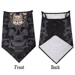 3D skull - scarf - neck / face cover - on-ear loops - windproof - breathableMouth masks
