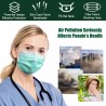 Disposable face/ mouth masks - 3 layer - anti-dust - anti bacterial - premium greenMouth masks